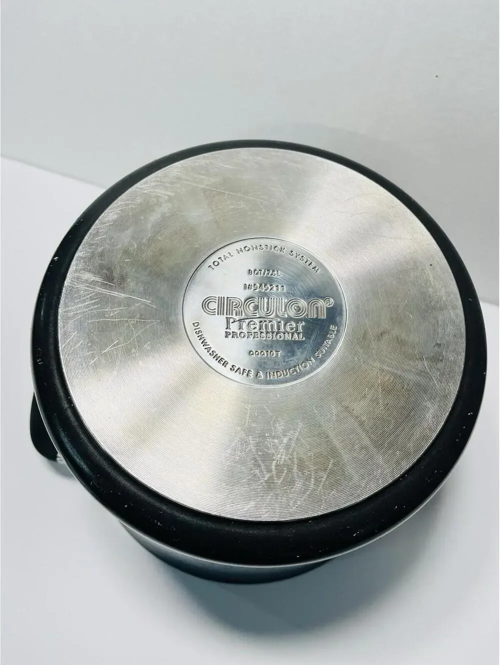 Circulon Stock Pot 8 Qt Premier Professional Non Stick Glass Lid Silicon Handle